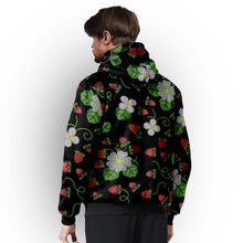 Load image into Gallery viewer, Strawberry Dreams Midnight Sherpa Hoodie
