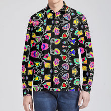 Load image into Gallery viewer, Indigenous Paisley Black Men&#39;s Long Sleeve Dress Shirt
