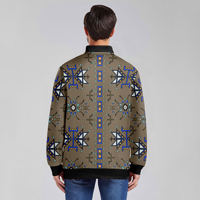 Eagle Strike Brown Zippered Collared Lightweight Jacket