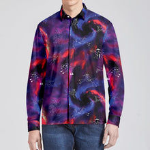 Load image into Gallery viewer, Animal Ancestors 3 Blue Pink Swirl Men&#39;s Long Sleeve Dress Shirt
