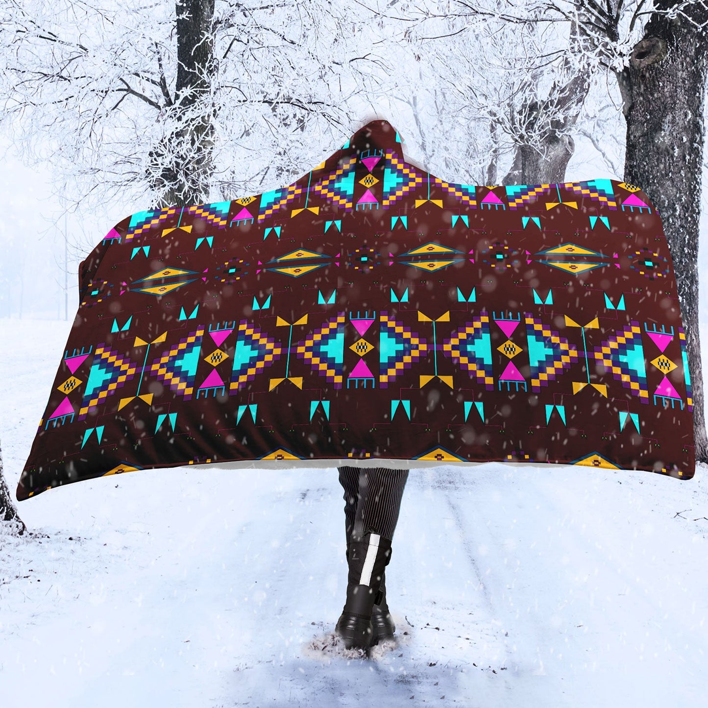 Rite of Passage Pemmican Berry Hooded Blanket