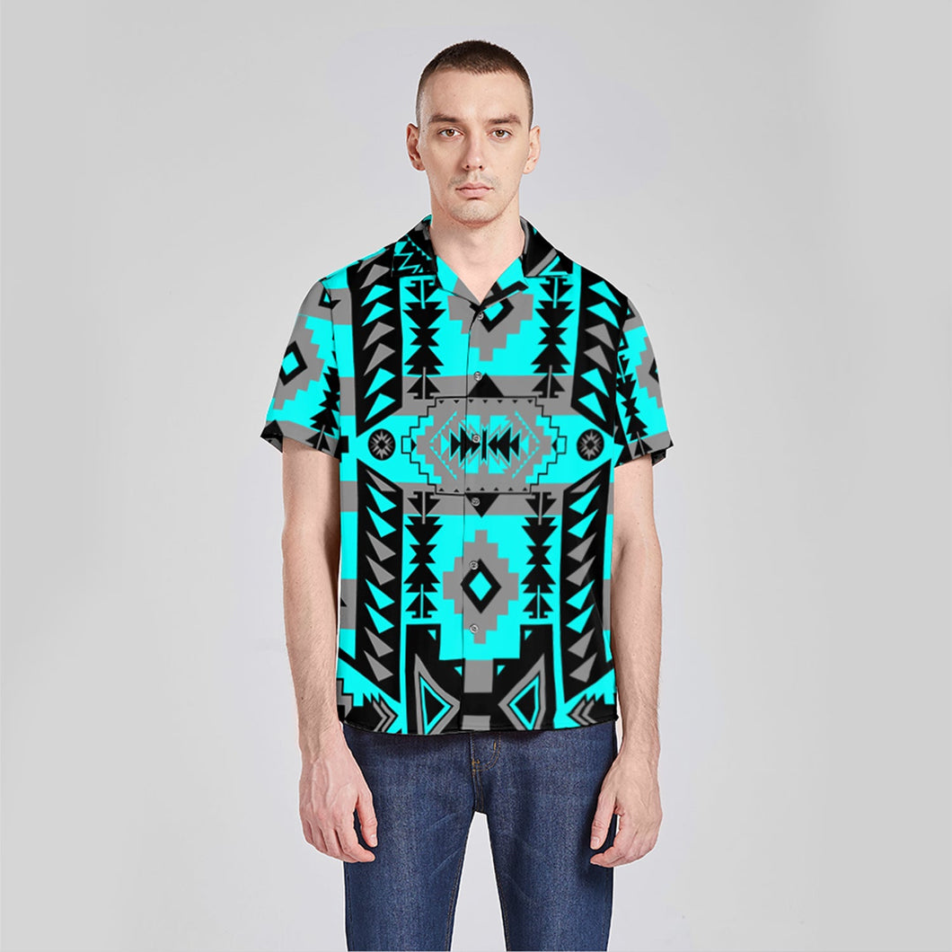 Chiefs Mountain Sky Button Up Silk Shirt