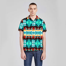 Load image into Gallery viewer, Writing on Stone Wheel Button Up Silk Shirt
