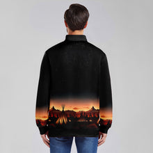 Load image into Gallery viewer, Sunset Tipis 1 Zippered Collared Lightweight Jacket
