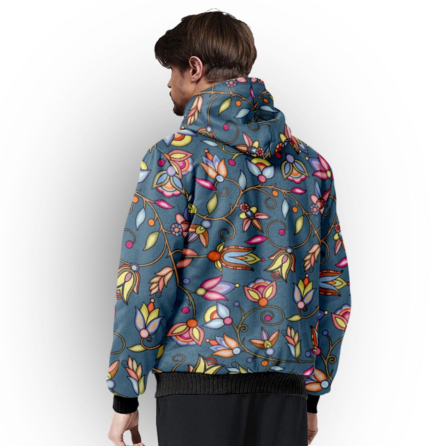 Buffalo Bloom Rainstorm Sherpa Hoodie