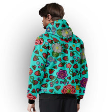 Load image into Gallery viewer, Berry Pop Turquoise Sherpa Hoodie
