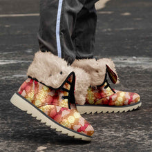 Load image into Gallery viewer, Butterfly and Roses on Geometric Polar Winter Boots
