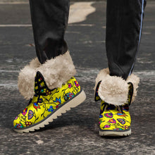 Load image into Gallery viewer, Indigenous Paisley Yellow Polar Winter Boots
