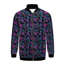 Load image into Gallery viewer, Beaded Nouveau Coal Youth Zippered Collared Lightweight Jacket
