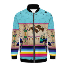 Load image into Gallery viewer, Buffalos Running Sky Zippered Collared Lightweight Jacket
