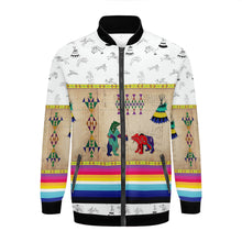 Load image into Gallery viewer, Bear Ledger White Clay Zippered Collared Lightweight Jacket
