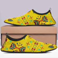 Load image into Gallery viewer, Rainy Chief Rainbow Yellow Sockamoccs
