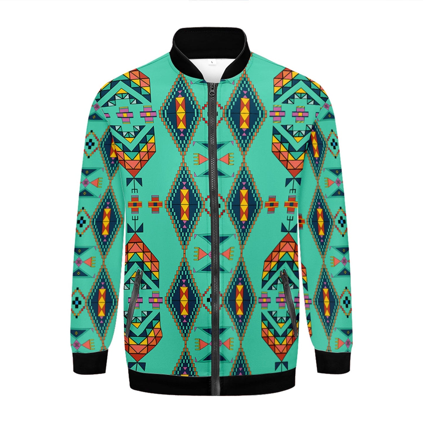 Travois Tipi Smoky Sky Zippered Collared Lightweight Jacket