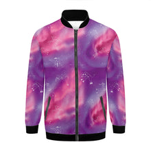 Load image into Gallery viewer, Animal Ancestors 7 Aurora Gases Pink and Purple Zippered Collared Lightweight Jacket
