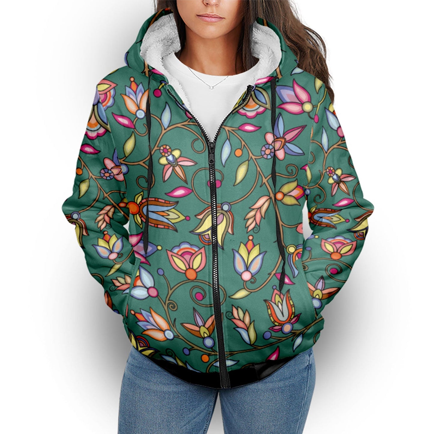 Buffalo Bloom Pond Reflection Sherpa Hoodie