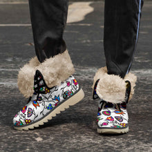 Load image into Gallery viewer, Indigenous Paisley White Polar Winter Boots
