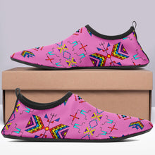 Load image into Gallery viewer, Rainy Chief Rainbow Blush Sockamoccs
