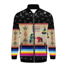 Load image into Gallery viewer, Bear Ledger Black Sky Zippered Collared Lightweight Jacket
