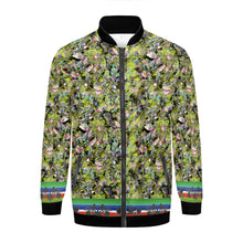 Load image into Gallery viewer, Culture in Nature Green Leaf Zippered Collared Lightweight Jacket
