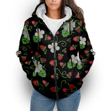 Load image into Gallery viewer, Strawberry Dreams Midnight Sherpa Hoodie
