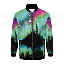 Load image into Gallery viewer, Aurora Medicine Animals 3 Zippered Collared Lightweight Jacket
