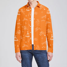 Load image into Gallery viewer, Ledger Dabbles Orange Men&#39;s Long Sleeve Dress Shirt
