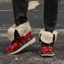 Load image into Gallery viewer, Indigenous Paisley Dark Red Polar Winter Boots
