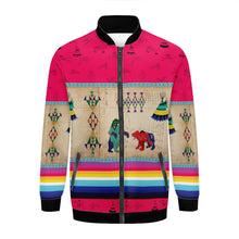 Load image into Gallery viewer, Bear Ledger Berry Zippered Collared Lightweight Jacket
