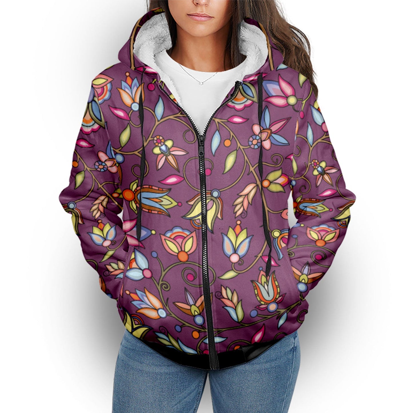 Buffalo Bloom Berry Bush Sherpa Hoodie