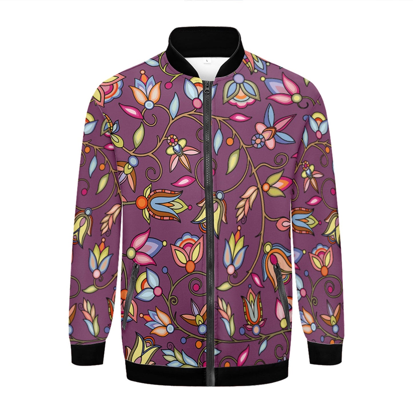 Buffalo Bloom Berry Bush Zippered Collared Lightweight Jacket