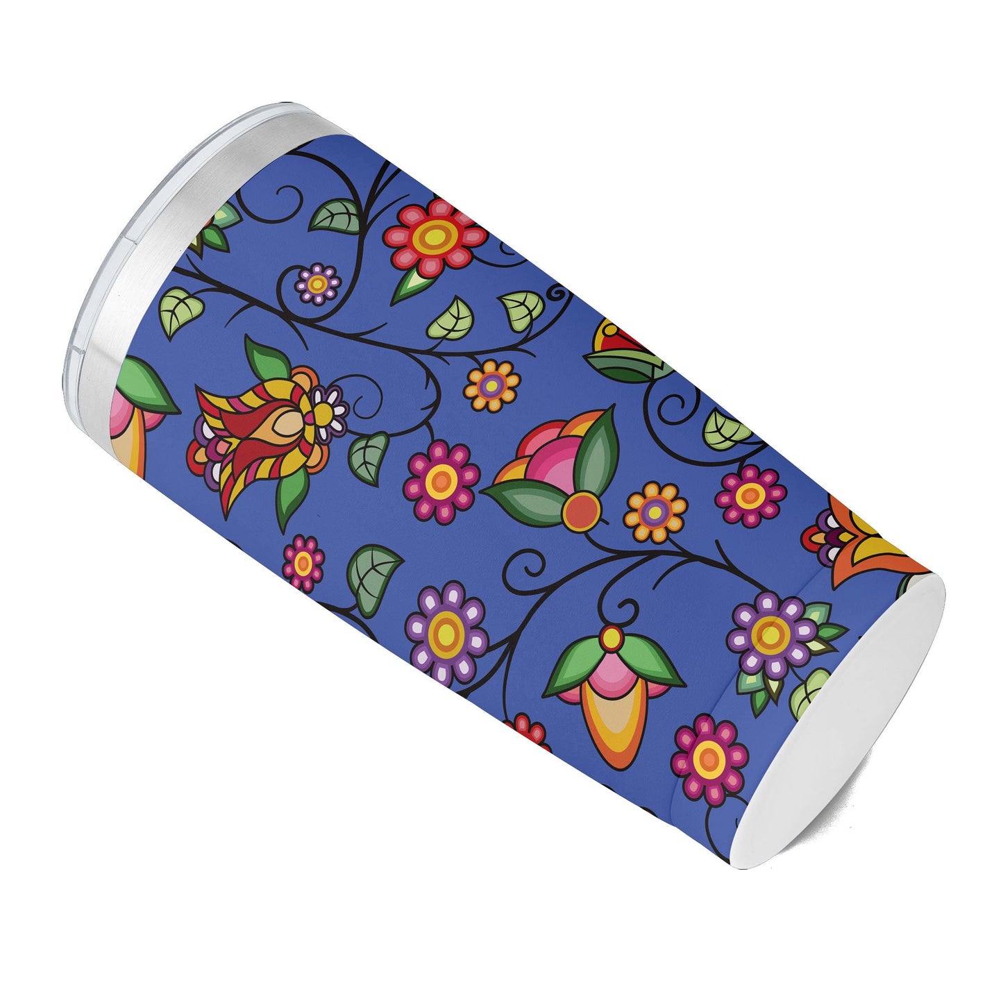 Heartbeat Petals Blue 15OZ Tumbler