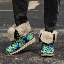 Load image into Gallery viewer, Kaleidoscope Jaune Bleu Polar Winter Boots
