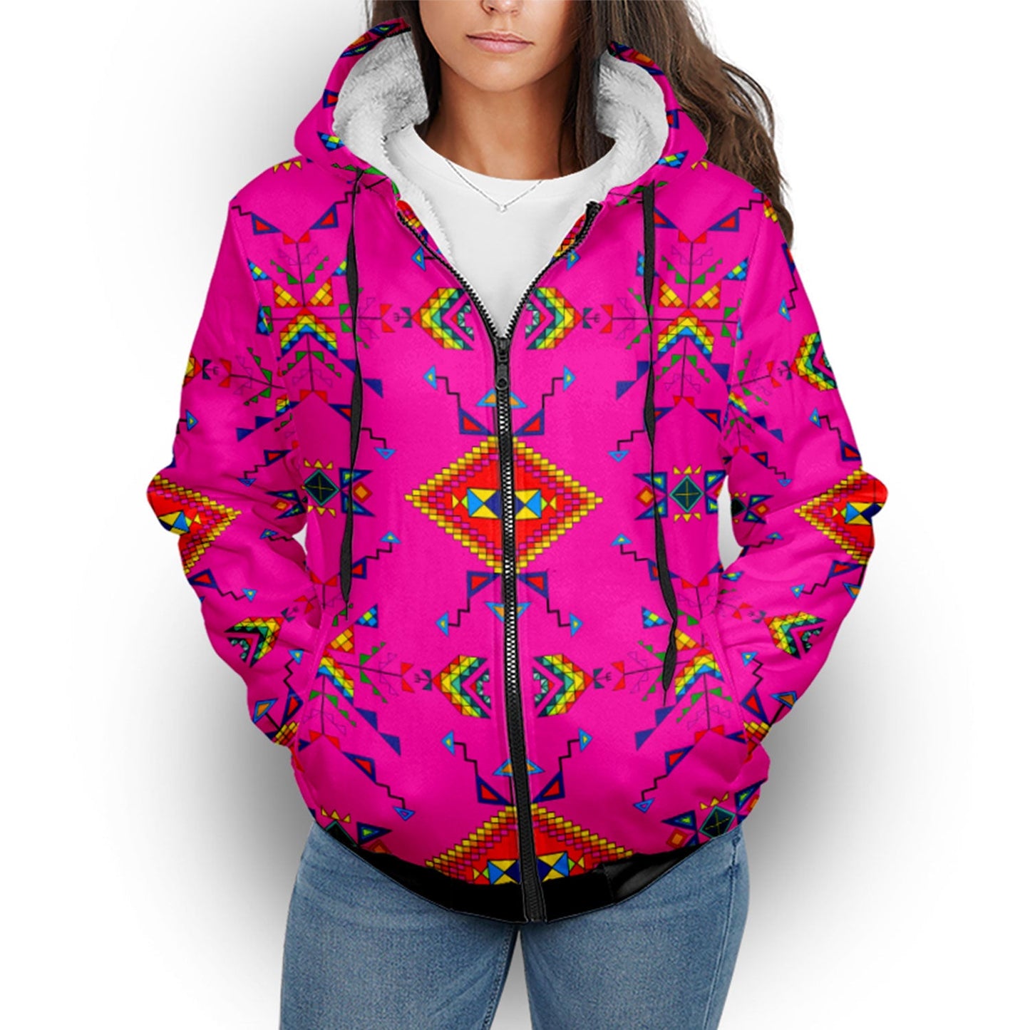 Buffalo Jump Pink Sherpa Hoodie