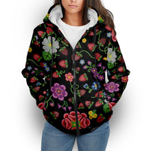 Load image into Gallery viewer, Berry Pop Midnight Sherpa Hoodie
