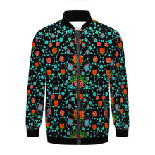 Load image into Gallery viewer, Floral Damask Upgrade Youth Zippered Collared Lightweight Jacket
