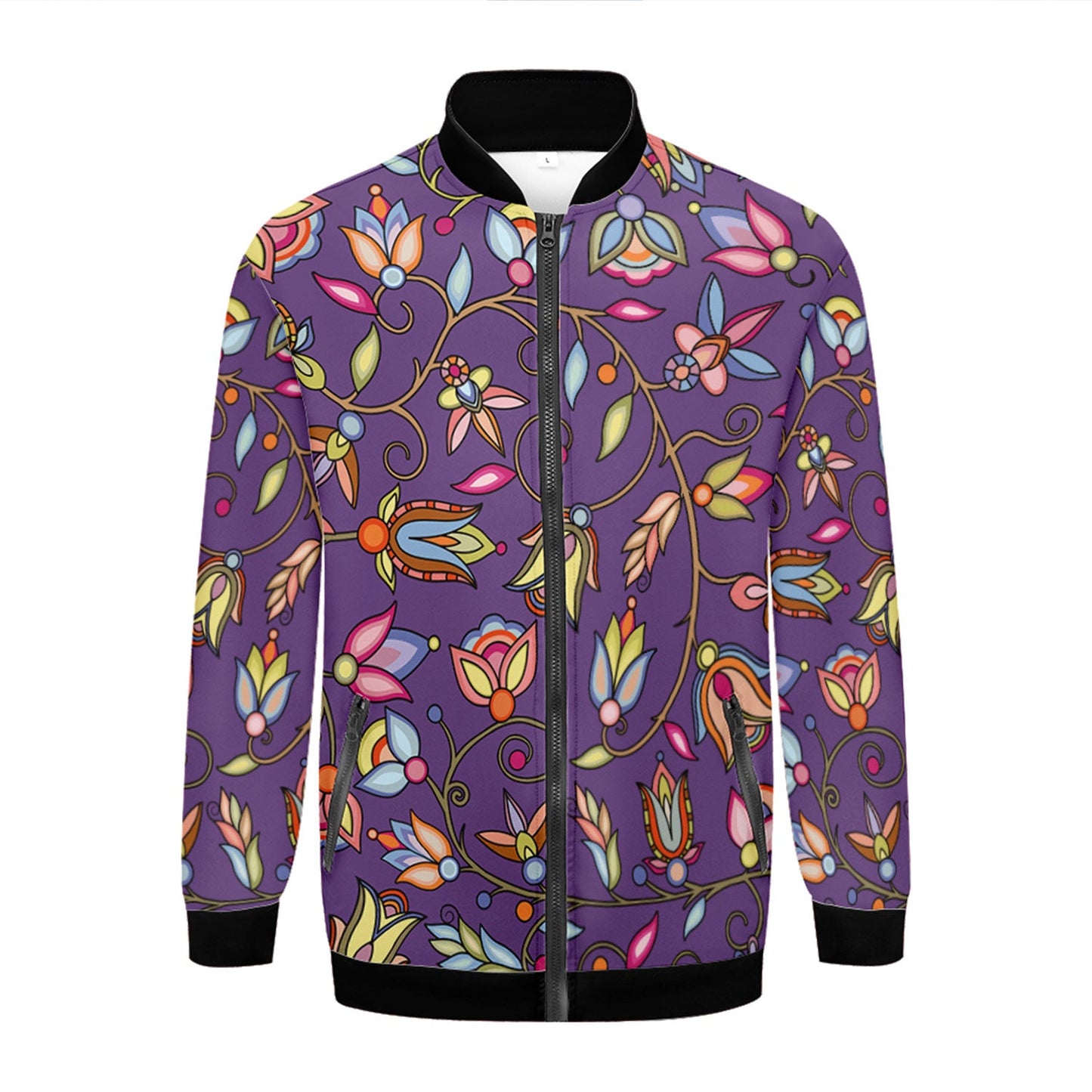 Buffalo Bloom Nightcloud Zippered Collared Lightweight Jacket