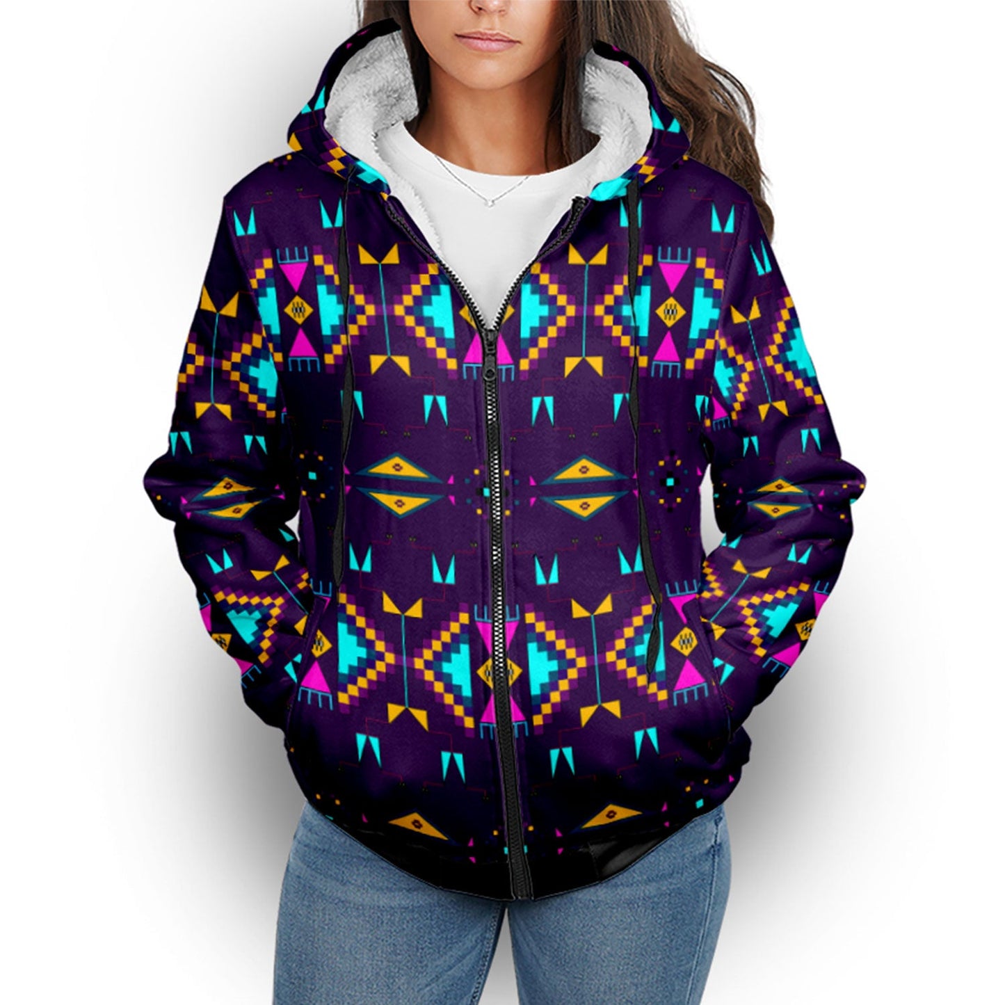 Rite of Passage Dark Purple Sherpa Hoodie