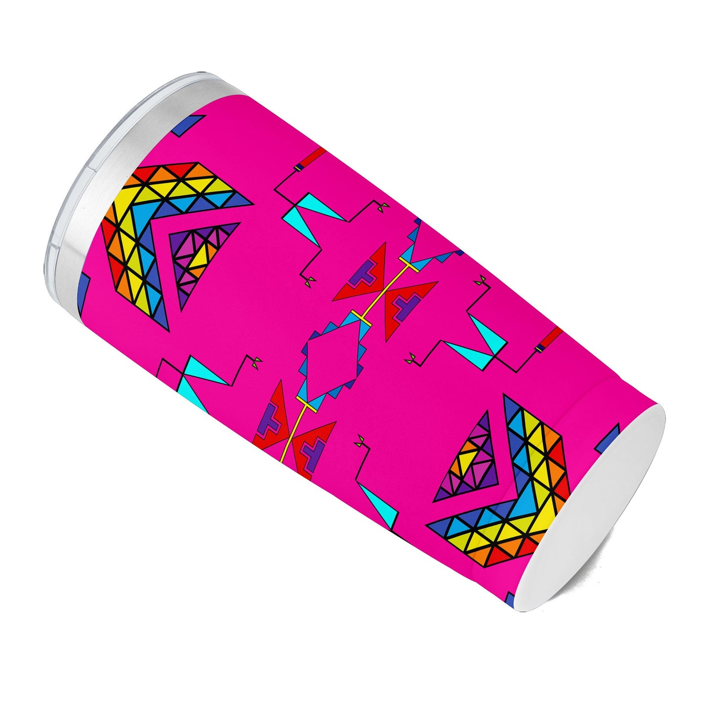 Rainy Chief Rainbow Hot Pink 15OZ Tumbler