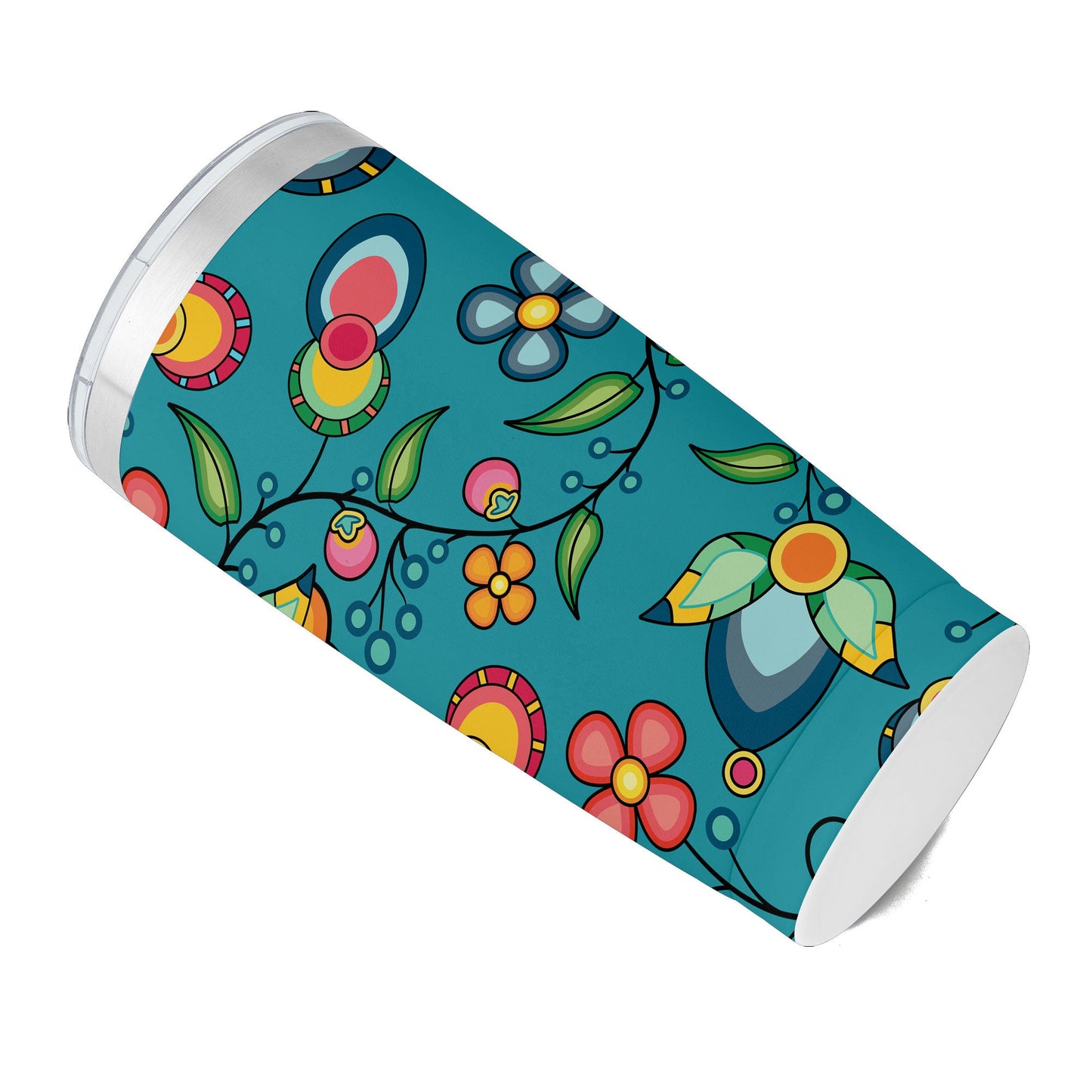 Floral Bounty Teal 15OZ Tumbler