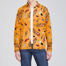 Load image into Gallery viewer, ECM Prayer Feathers Orange Men&#39;s Long Sleeve Dress Shirt
