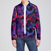 Load image into Gallery viewer, Animal Ancestors 3 Blue Pink Swirl Men&#39;s Long Sleeve Dress Shirt
