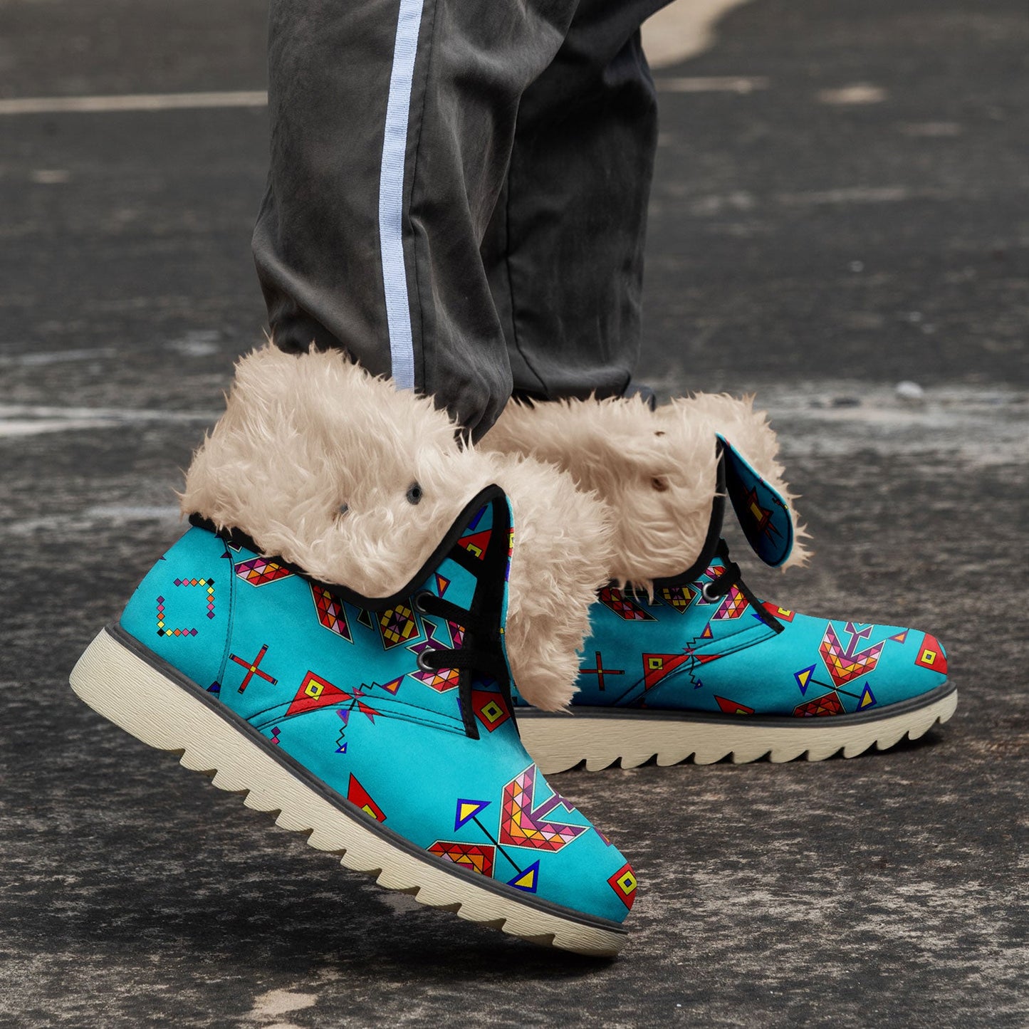 Scattered Generations Turquoise Polar Winter Boots