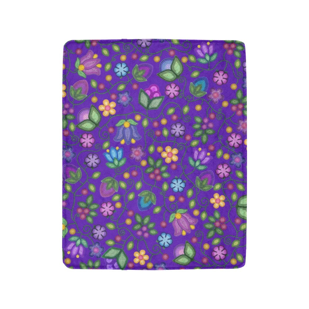 Bloom Uplift Indigo Small Micro Fleece Blanket