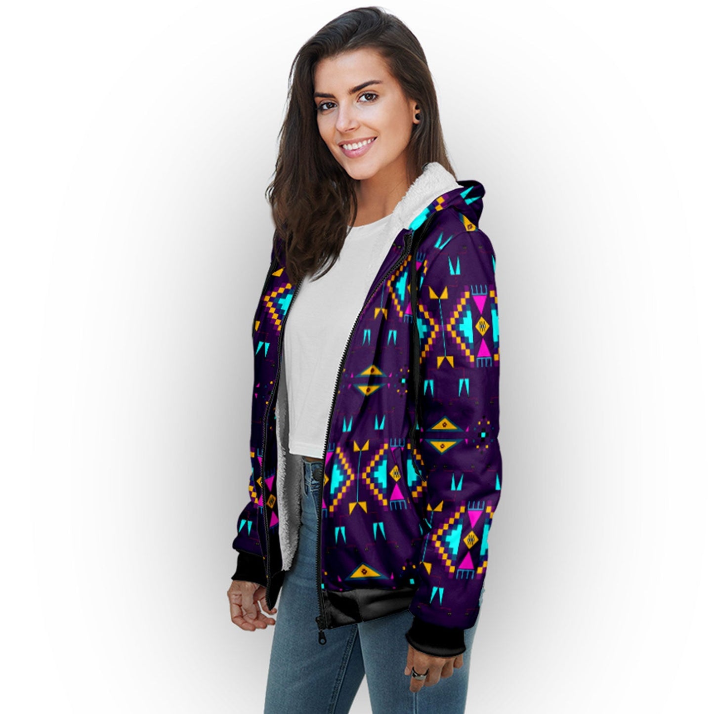 Rite of Passage Dark Purple Sherpa Hoodie