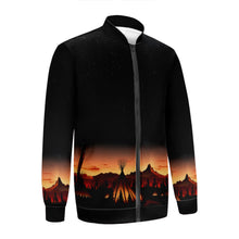 Load image into Gallery viewer, Sunset Tipis 1 Zippered Collared Lightweight Jacket
