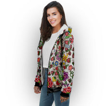 Load image into Gallery viewer, Berry Pop Br Bark Sherpa Hoodie
