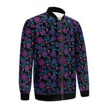 Load image into Gallery viewer, Beaded Nouveau Coal Zippered Collared Lightweight Jacket
