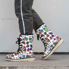 Load image into Gallery viewer, Indigenous Paisley White Polar Winter Boots
