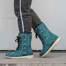 Load image into Gallery viewer, Burgundy Bloom Polar Winter Boots
