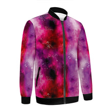 Load image into Gallery viewer, Animal Ancestors 8 Gaseous Clouds Pink and Red Zippered Collared Lightweight Jacket
